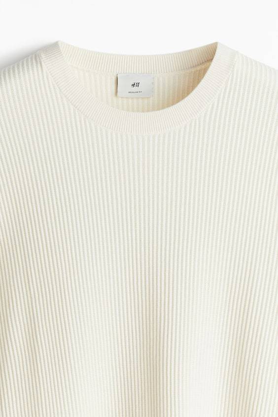 HM T-Shirt in Rippstrick Regular Fit Zeitbegrenzte Promotion