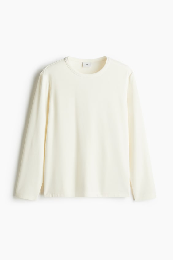HM Langarmshirt mit Waffelstruktur in Regular Fit Sonderangebot der Fabrik