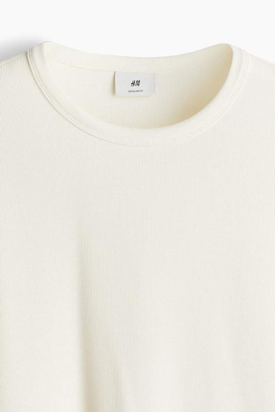 HM Langarmshirt mit Waffelstruktur in Regular Fit Sonderangebot der Fabrik