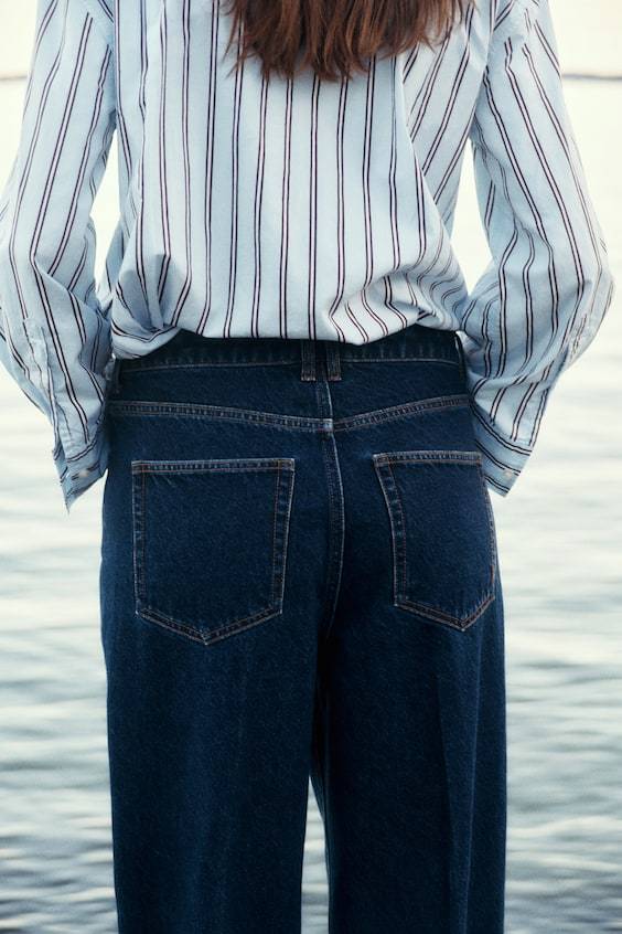 HM Schmal zulaufende Jeans Bügelfalten Fabrikladen