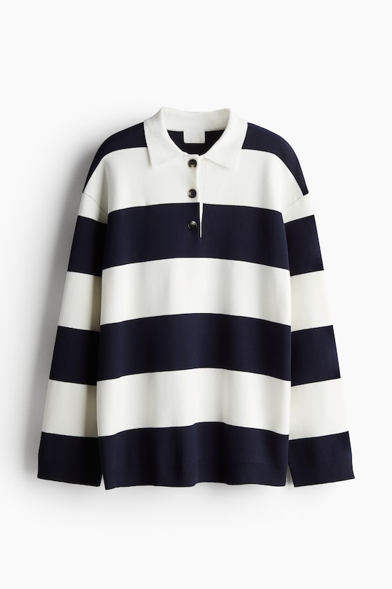 HM Polo-Pullover aus Feinstrick Speichern exportieren