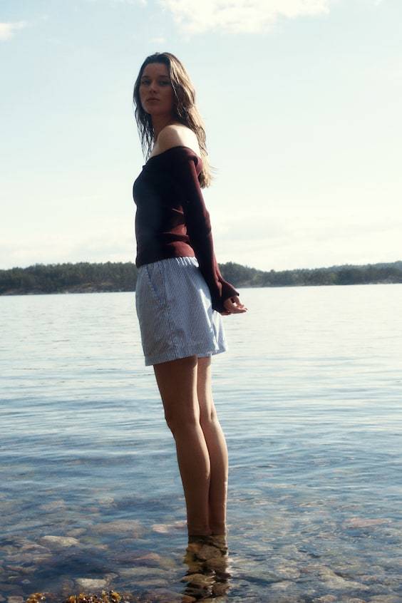 HM Off-Shoulder-Shirt Im Verkauf
