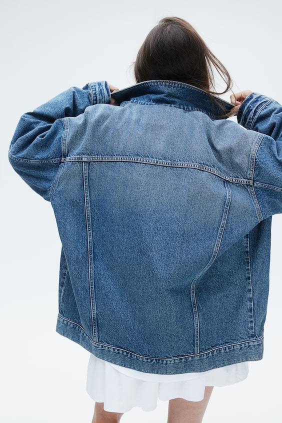 HM Oversized Jeansjacke Schlussverkauf