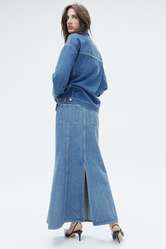 HM Ausgestellter Denimrock Günstiger Verkauf