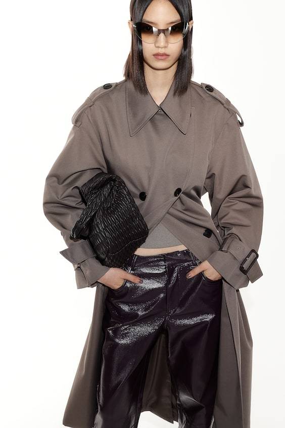 HM Straight coated trousers Meist gekauft