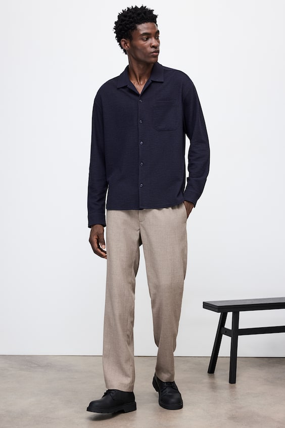 HM Hemd mit Struktur in Loose Fit Online