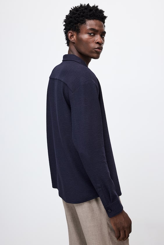 HM Hemd mit Struktur in Loose Fit Online