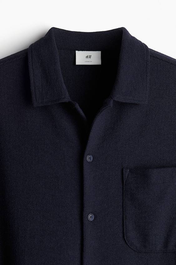 HM Hemd mit Struktur in Loose Fit Online