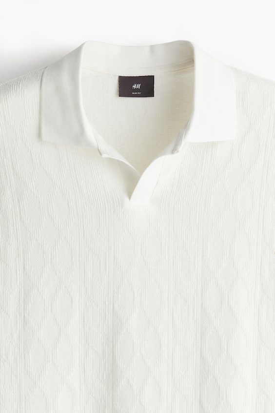 HM Strukturiertes Poloshirt in Slim Fit Vierteljährliche Förderung
