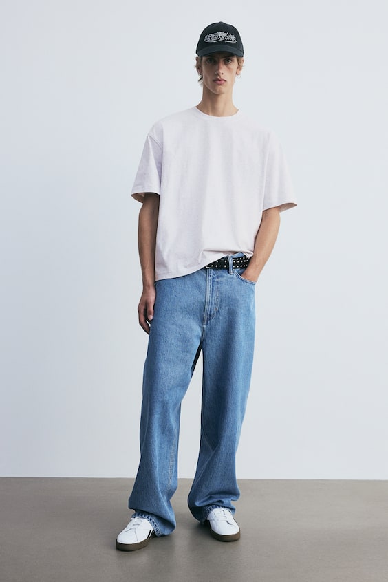 HM Baumwoll-T-Shirt in Oversize-Passform Im Verkauf