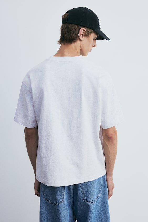 HM Baumwoll-T-Shirt in Oversize-Passform Im Verkauf