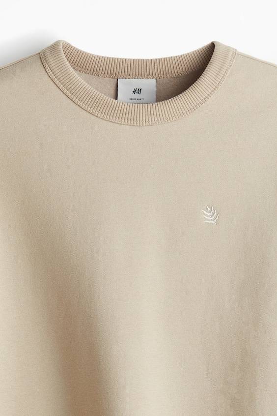 HM Sweatshirt mit Motivstickerei in Regular Fit Online