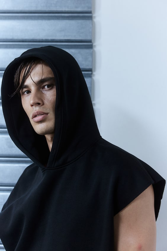 HM Ärmelloser Sport-Hoodie in Loose Fit Verkauf