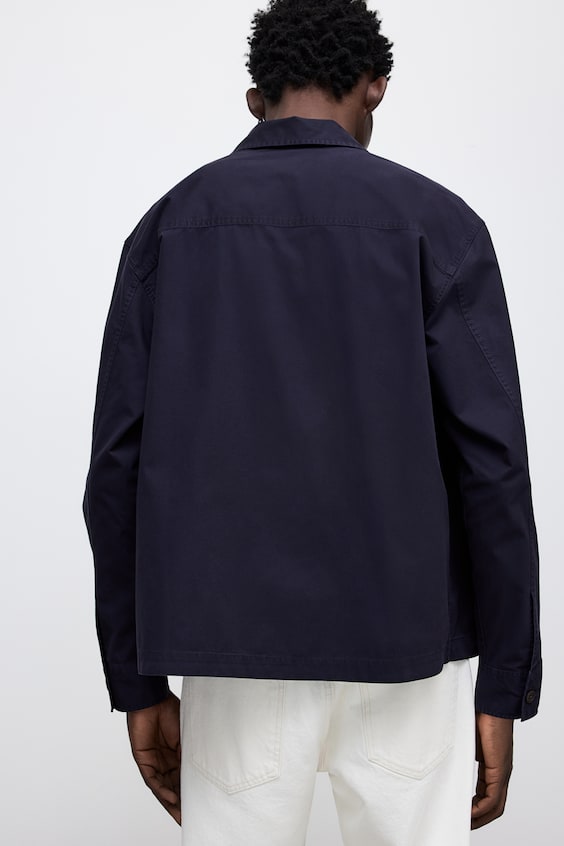 HM Overshirt aus Twill in Regular Fit Schlussverkauf