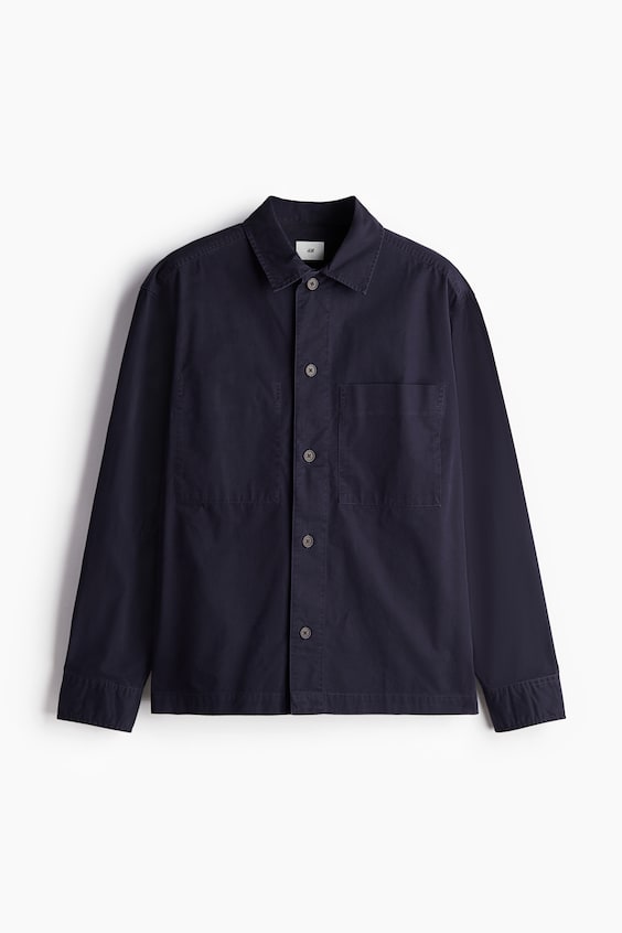 HM Overshirt aus Twill in Regular Fit Schlussverkauf