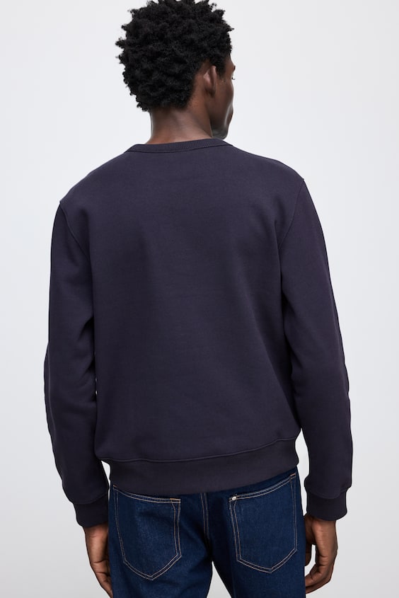 HM Sweatshirt mit Motivstickerei in Regular Fit Kostenloser Versand
