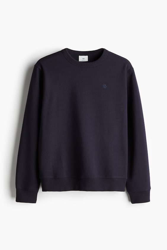 HM Sweatshirt mit Motivstickerei in Regular Fit Kostenloser Versand