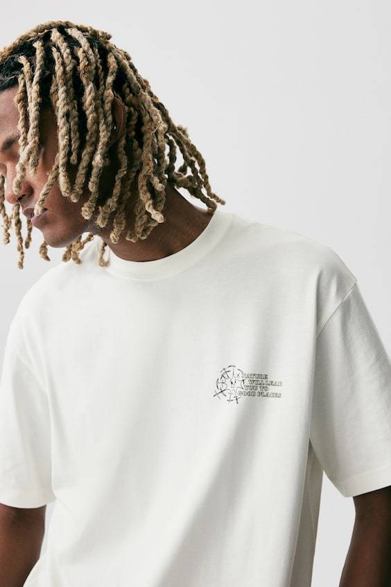 HM Bedrucktes T-Shirt in Loose Fit Flash Sale