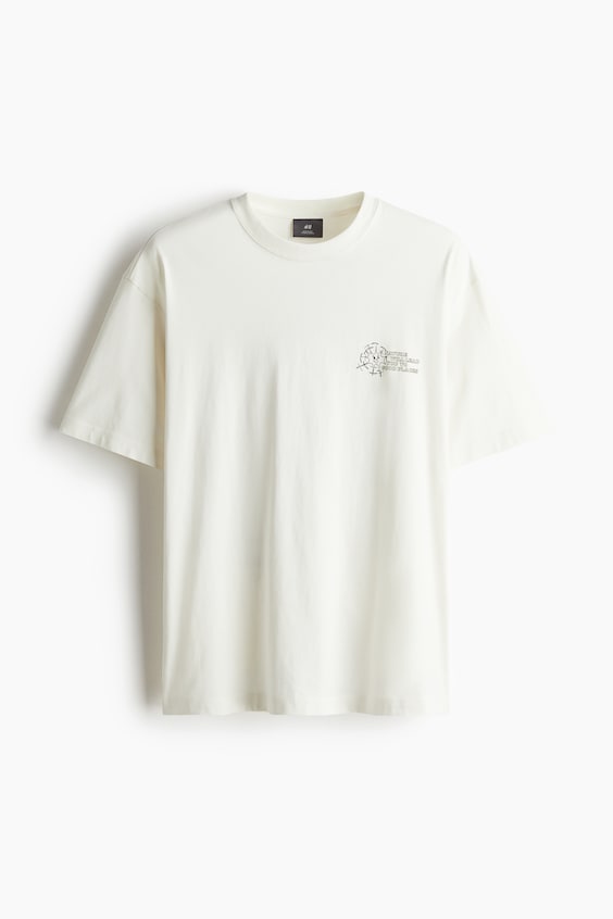 HM Bedrucktes T-Shirt in Loose Fit Flash Sale
