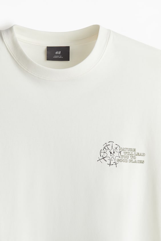 HM Bedrucktes T-Shirt in Loose Fit Flash Sale