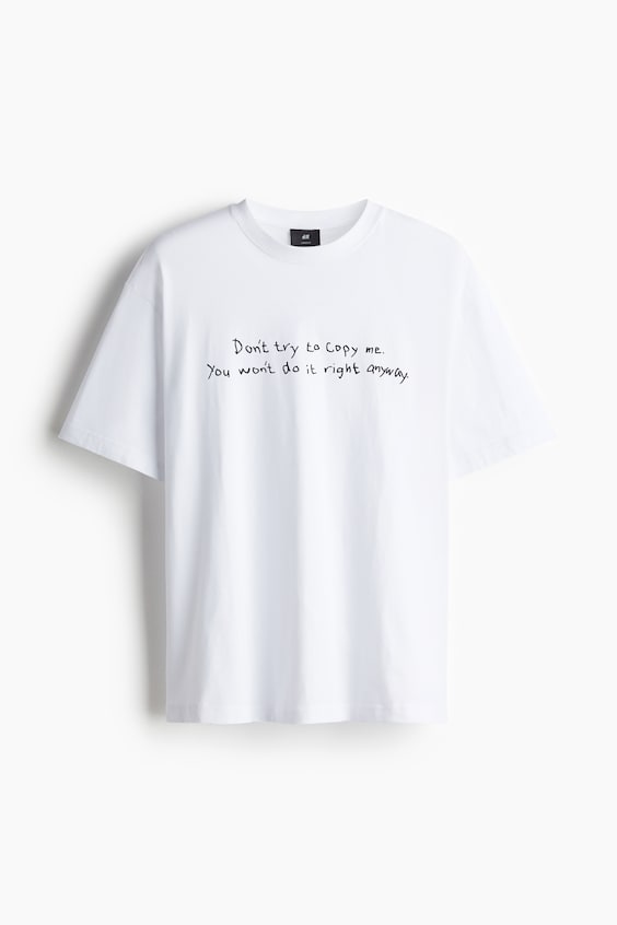HM Bedrucktes T-Shirt in Loose Fit Top Angebot