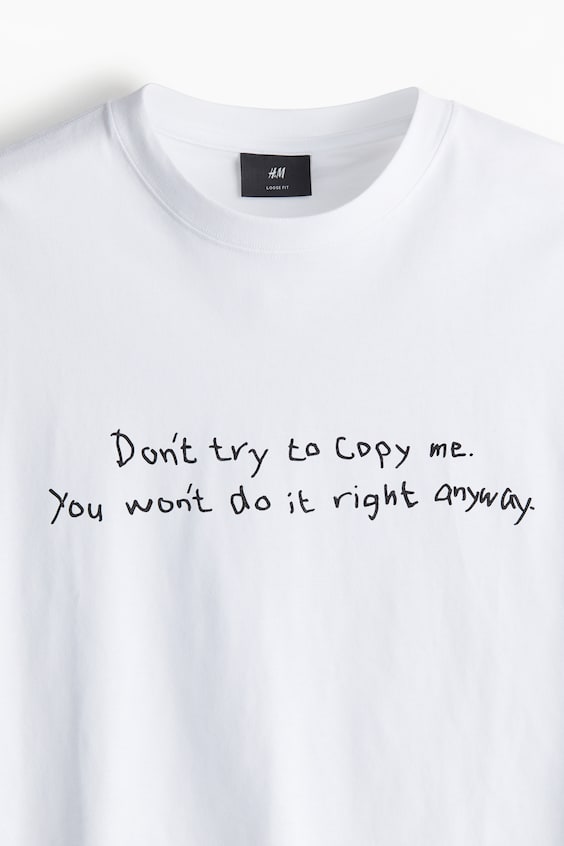 HM Bedrucktes T-Shirt in Loose Fit Top Angebot