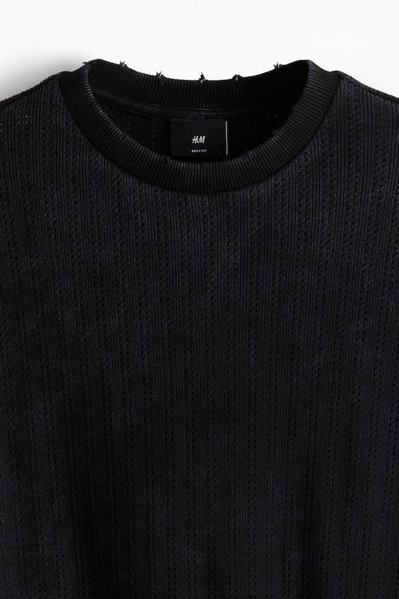 HM Kastiges T-Shirt aus Pointelle-Jersey Neuheiten