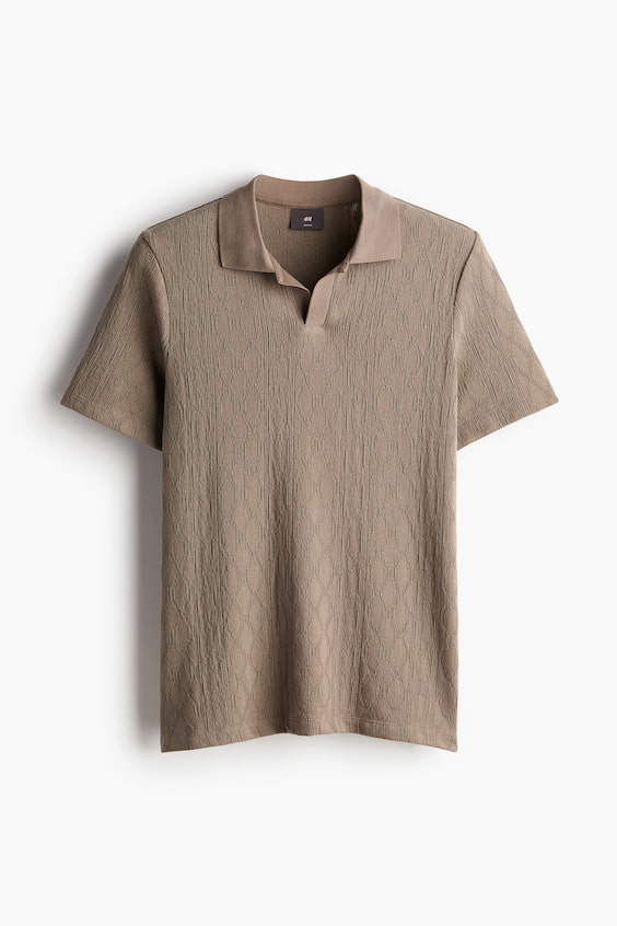 HM Strukturiertes Poloshirt in Slim Fit Riesige Ersparnisse