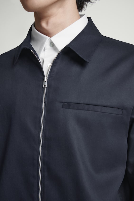 HM HEMDJACKE AUS TWILL MIT REISSVERSCHLUSS Letzte 3 Tage