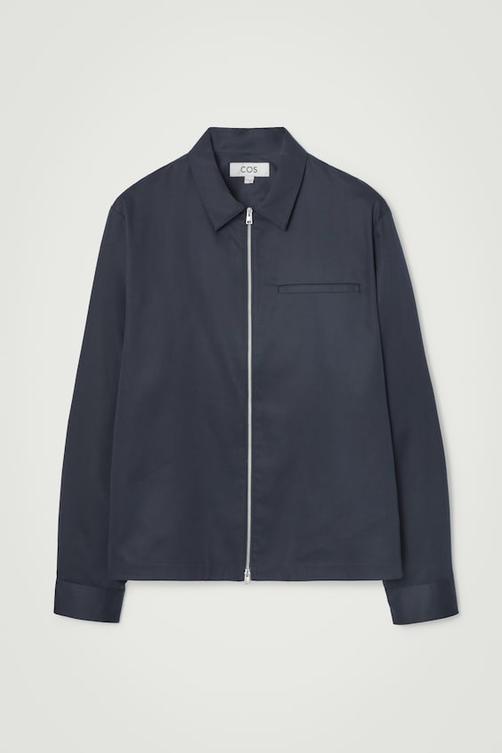 HM HEMDJACKE AUS TWILL MIT REISSVERSCHLUSS Letzte 3 Tage