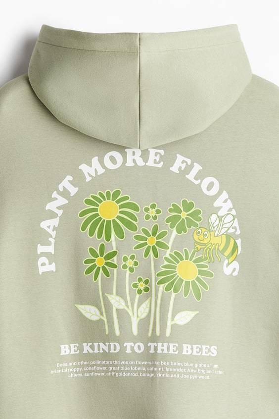 HM Bedruckter Hoodie in Oversized Fit Vierteljährliche Förderung