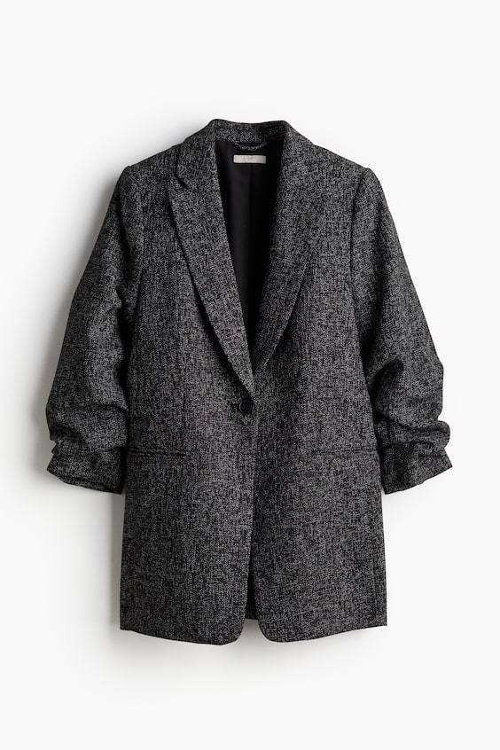 HM Blazer mit gerafften Ärmeln Günstiger Verkauf