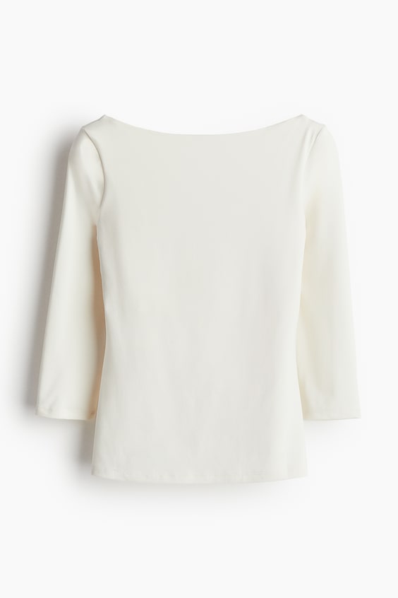HM Shirt mit U-Boot-Ausschnitt Rabatt