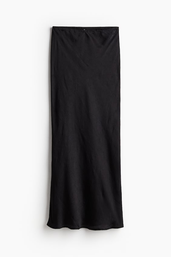 HM Maxirock aus gecrinkeltem Satin Preisnachlass