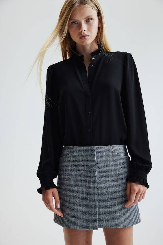 HM Bluse mit Volants Neueste Mode