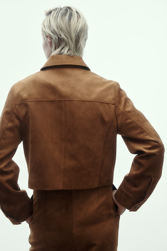 HM Jacke aus einem angerauten Stoff Bis zu 50% Rabatt