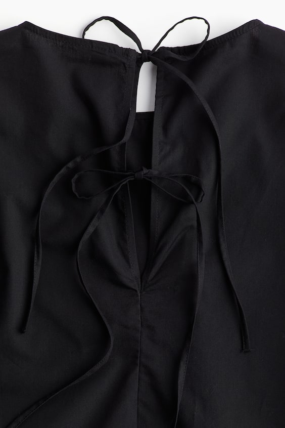 HM Baumwollbluse mit Bindedetail Bis zu 60% Rabatt