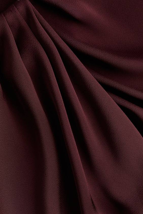HM Satinbluse mit Faltendetail Sonderangebot der Fabrik