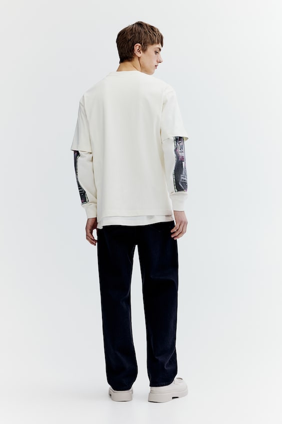 HM Baumwoll-T-Shirt in Relaxed Fit Speichern exportieren