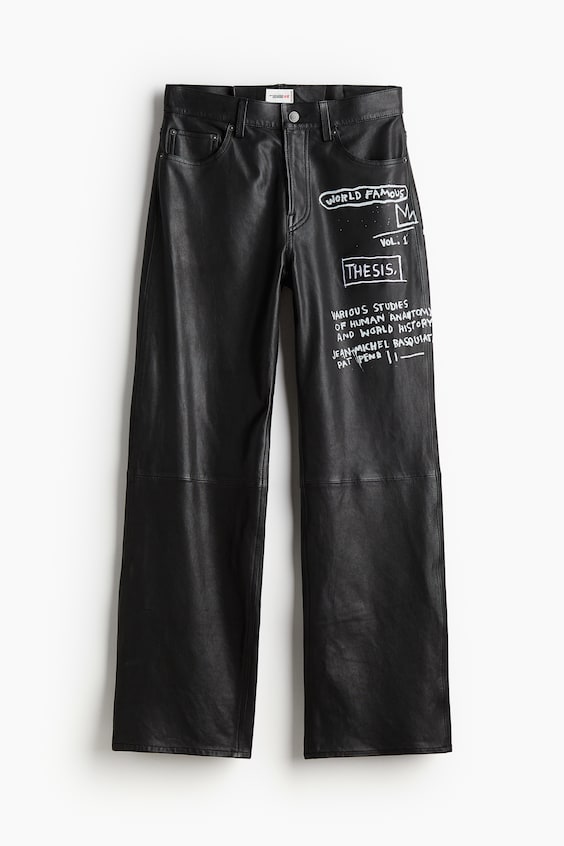 HM Gerade Lederhose in Relaxed Fit Günstiger Verkauf