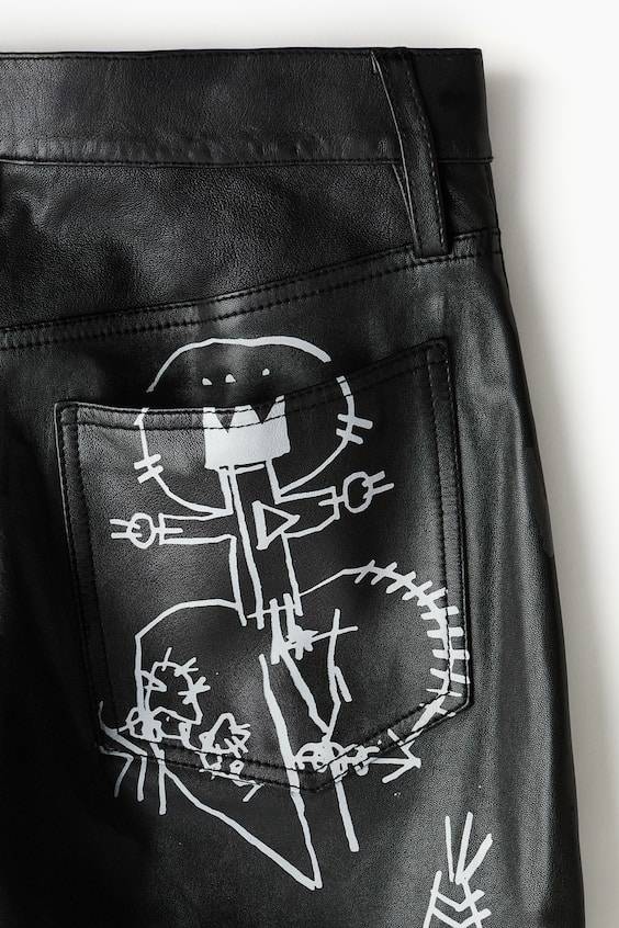 HM Gerade Lederhose in Relaxed Fit Günstiger Verkauf