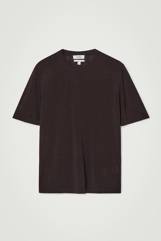 HM SCHMAL GESCHNITTENES STRICK-T-SHIRT AUS SEIDE Sonderangebot