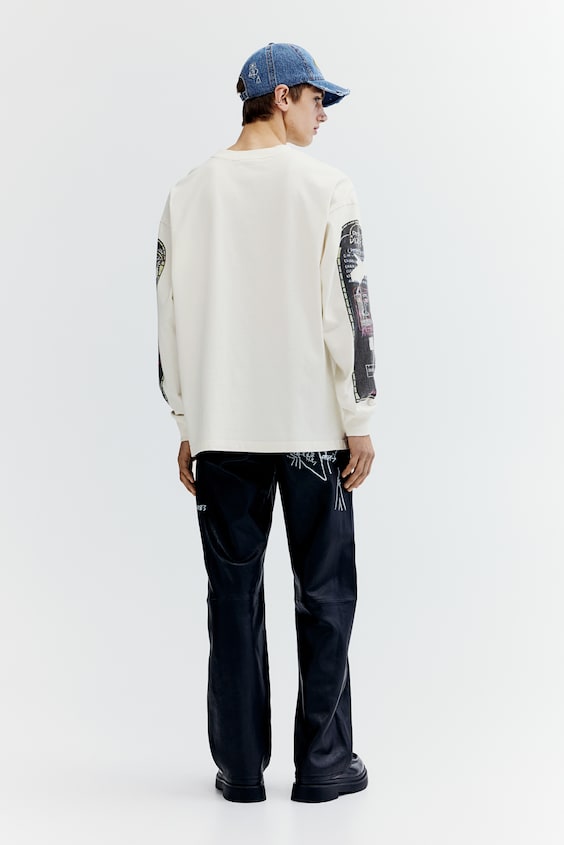 HM Langarmshirt aus Baumwolle in Oversized Fit Großer Ausverkauf