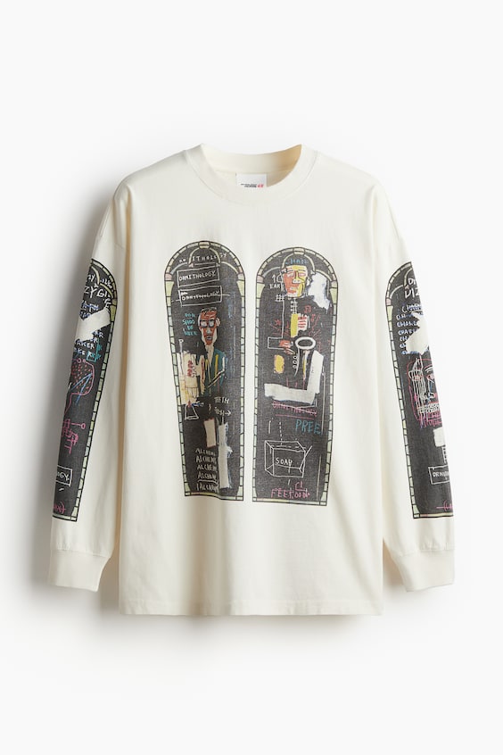 HM Langarmshirt aus Baumwolle in Oversized Fit Großer Ausverkauf
