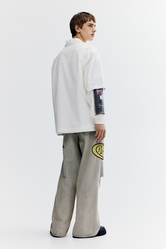HM Freizeithemd aus Baumwolle in Loose Fit Flash Sale