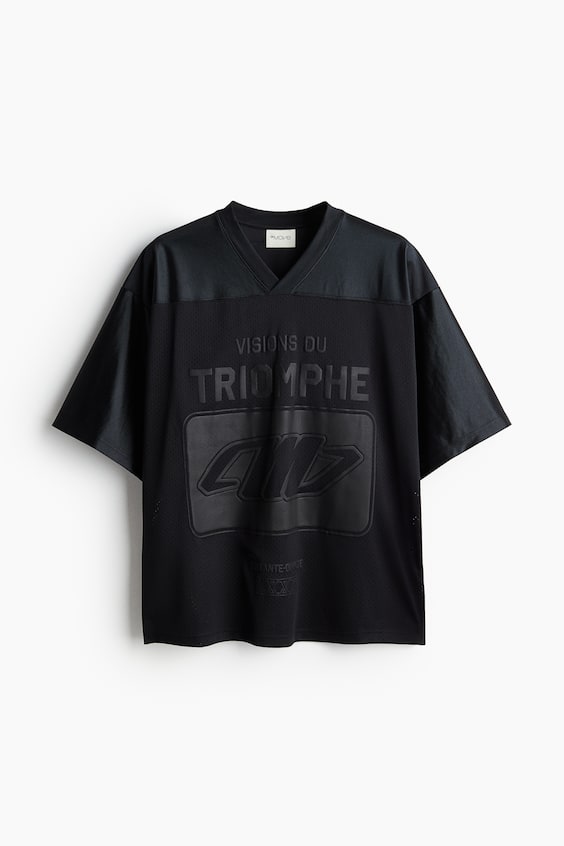 HM Loose Fit Printed sports top in DryMove™ Begrenztes Angebot
