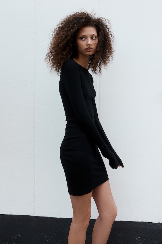 HM Geripptes Bodycon-Kleid Jubiläumsangebot