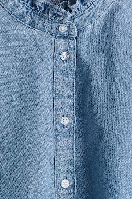 HM Denimbluse mit Volants Exklusive Angebote