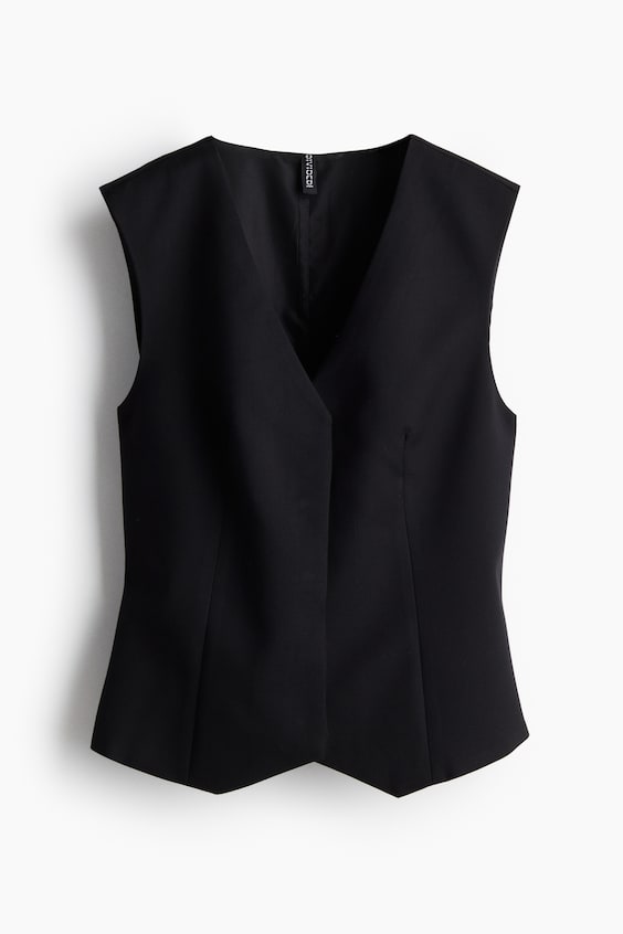 HM Anzugweste aus Twill Tiefpreis