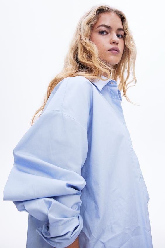 HM Bestickte Popeline-Bluse Rabatte dieses Monats